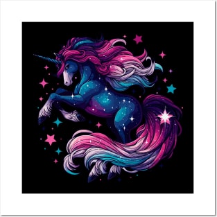 Galaxy Unicorn Posters and Art